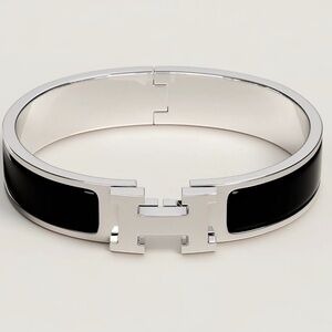 COPY - Black Silver Hermes Bracelet clasp